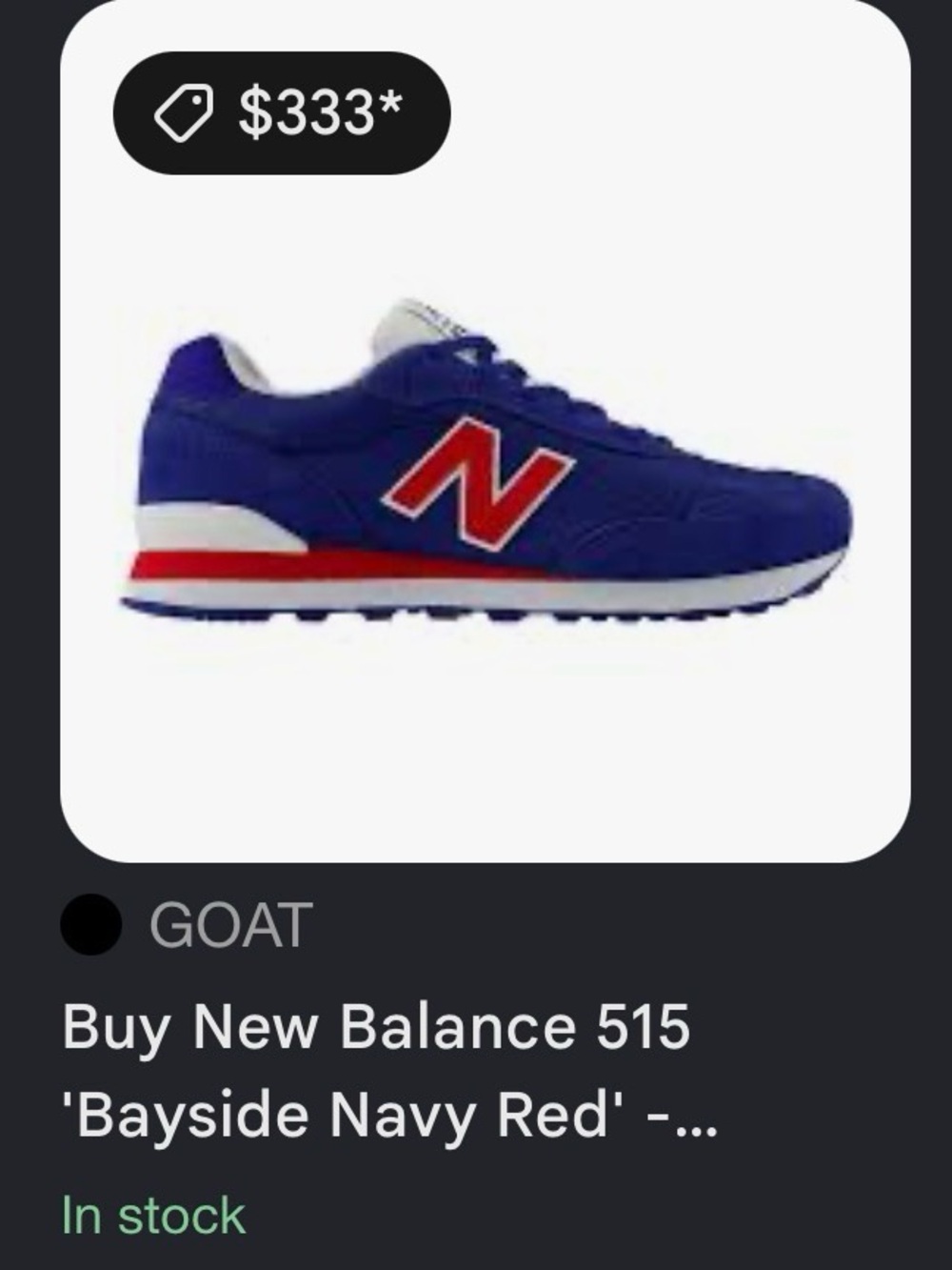 New Balance 515 sneakers size 13, new- no box